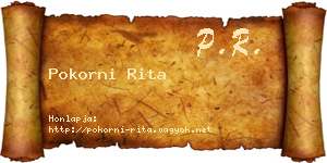 Pokorni Rita névjegykártya